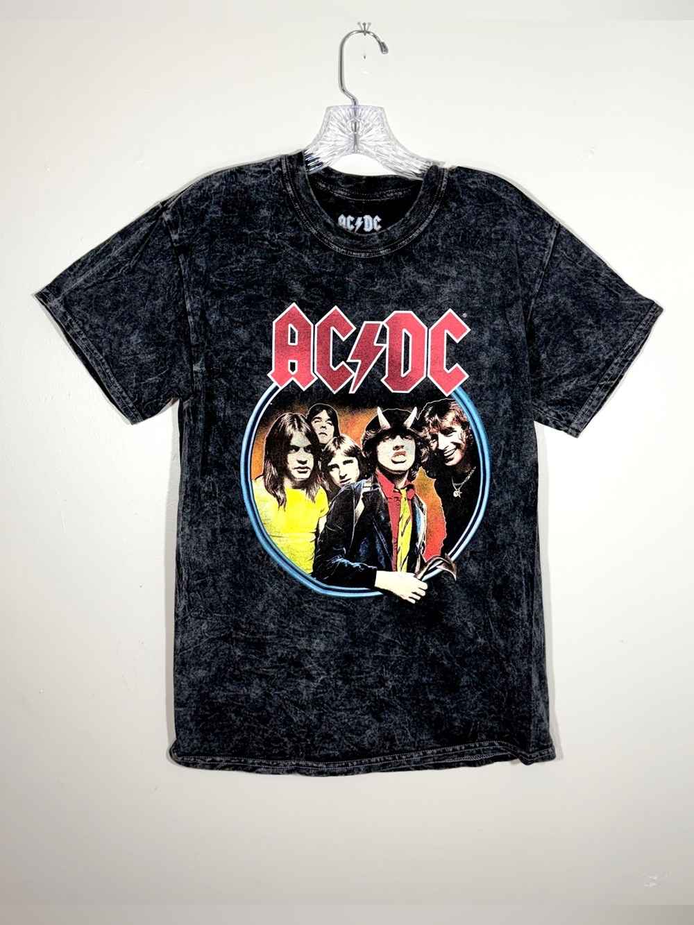 AC/DC Highway to Hell 1979 Tour Mineral Wash Graphic Tee rock & roll